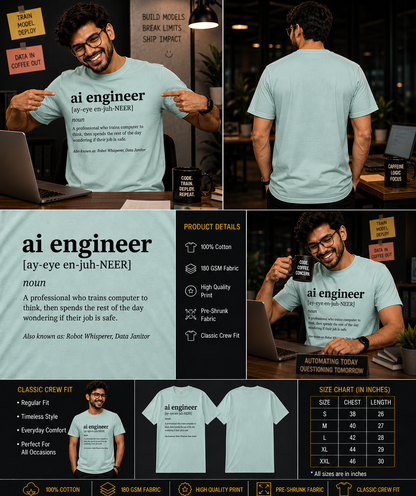 The AI Engineer Tee Unisex Classic Crew T-Shirt