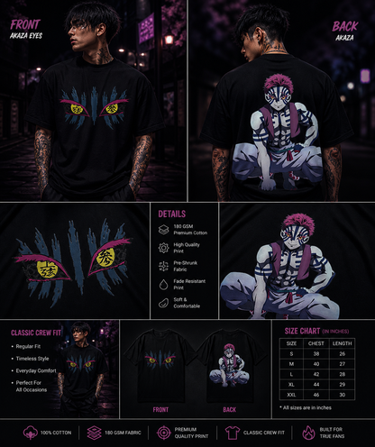 Akaza T-Shirt - Demon Slayer Upper Moon 3 Anime Graphic Tee