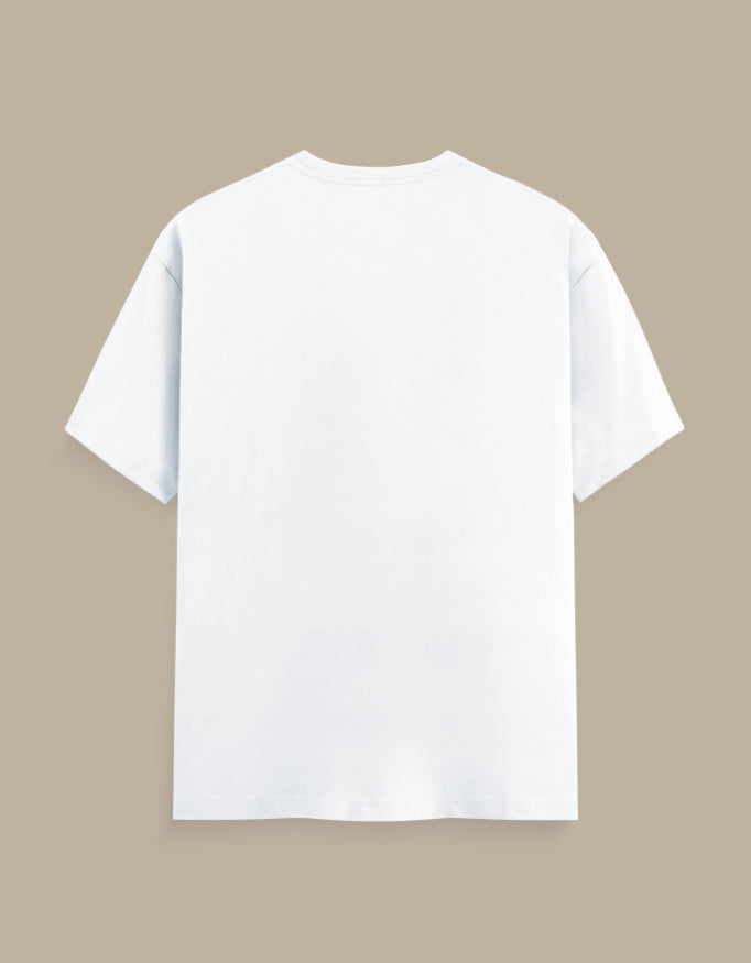 Le Fleur tropical bloom floral t-shirt, white, back view