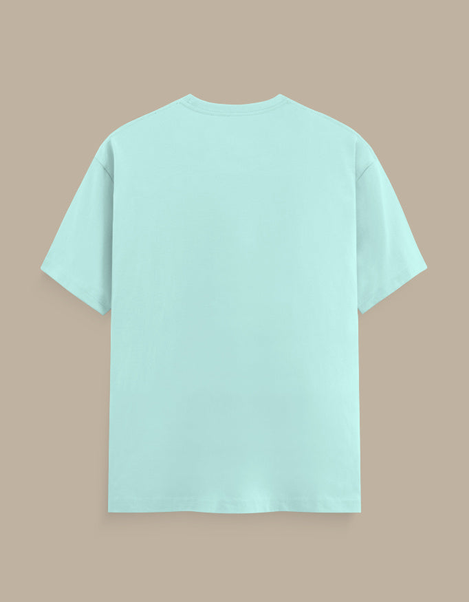 Le Fleur tropical bloom floral t-shirt, mint, back view