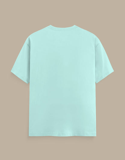 Le Fleur tropical bloom floral t-shirt, mint, back view