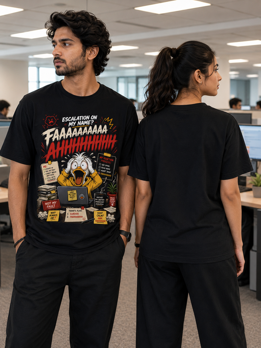 “Escalation? FAAAAAHHHHH Mode” Funny Office Meme Unisex Classic Crew T-Shirt