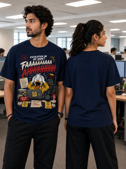 “Escalation? FAAAAAHHHHH Mode” Funny Office Meme Unisex Classic Crew T-Shirt