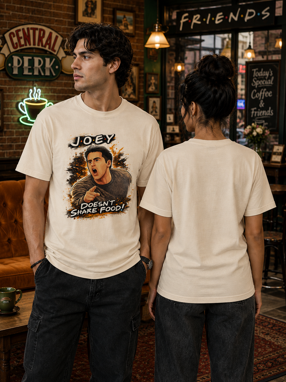 The Friends Food Rule: Joey Tribbiani "No Sharing" Premium Unisex Classic Crew T-Shirt