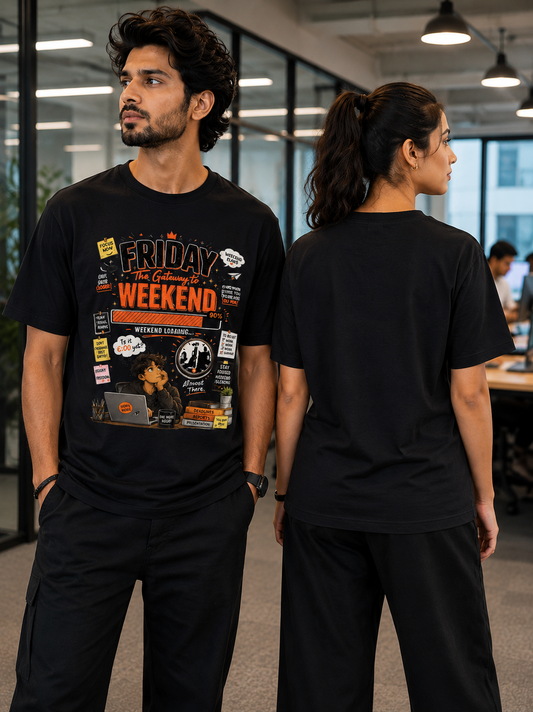 Friday: The Gateway to the Weekend – Graphic Casual Unisex Classic Crew T-Shirt
