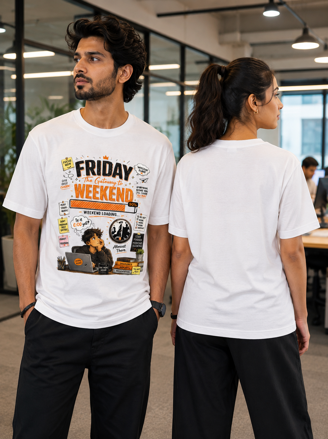 Friday: The Gateway to the Weekend – Graphic Casual Unisex Classic Crew T-Shirt