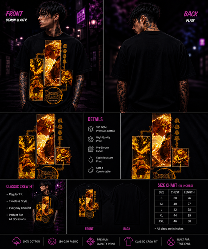 Thunder Breathing: Zenitsu Demon Slayer Premium Streetwear Unisex Classic Crew T-Shirt